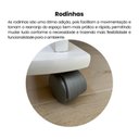 Ver imagem 6 de Escrivaninha Mesa Escritório com Rodinhas, Espaço para Computador, Cpu e Suporte 160 Artely Branca 100% MDF