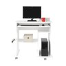 Escrivaninha Mesa Escritório com Rodinhas, Espaço para Computador, CPU e Suporte para Teclado 160 Artely Branco - 19