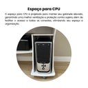Ver mais imagens de Escrivaninha Mesa Escritório com Rodinhas, Espaço para Computador, Cpu e Suporte 160 Artely Branca 100% MDF