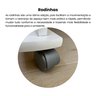 Escrivaninha Mesa Escritório com Rodinhas, Espaço para Computador, CPU e Suporte para Teclado 160 Artely Branco - 6
