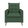 Poltrona Decorativa York C/ Puff em Veludo e Fibras de Silicone Just Time - 3