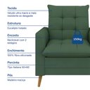 Ver imagem 3 de Poltrona Decorativa York com Puff –Veludo – Just Time