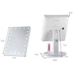 Espelho 22 Leds De Mesa Maquiagem Make Rotação Touch Screen - 3