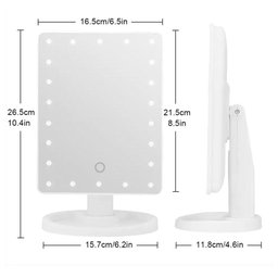 Espelho 22 Leds De Mesa Maquiagem Make Rotação Touch Screen - 5