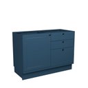 Ver imagem 5 de Cozinha Compacta Modulada 7 Portas 3 Gavetas 100% MDF sem Tampo Sevilha Azul/Órion