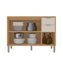 Ver imagem 3 de Balcão de Cozinha para Pia 120 Cm Colors 3 Portas 2 Gavetas 100% Mdf Freijó/nazca - Kits Paraná