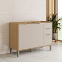 Ver imagem 1 de Balcão de Cozinha para Pia 120 Cm Colors 3 Portas 2 Gavetas 100% Mdf Freijó/nazca - Kits Paraná