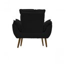 Ver imagem 4 de Kit C/ 01 Poltrona Opala + 01 Puff Opala Elegante Suede Preto