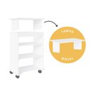 Ver mais imagens de Mesa para Notebook com Rodinhas e 100% MDF 55cm Tampo Portátil Branca