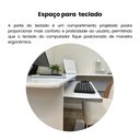 Ver imagem 6 de Escrivaninha Mesa Escritório em L Cannes 1 Gaveta 100% MDF 165cm Branca