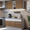 Ver imagem 1 de Armário de Cozinha Compacta 150cm Branco/Rustic Glamy Madesa 01
