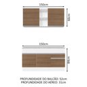 Ver imagem 4 de Armário de Cozinha Compacta 150cm Branco/Rustic Glamy Madesa 01