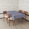 Toalha Mesa Térmica Impermeável Pvc Xadrez Azul 3,00x1,40 - 2
