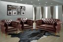 Ver imagem 1 de Um Sofá 2 Lugares 1,80cm + Duas Poltronas Chesterfield Elisabeth Corano Café