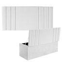 Ver imagem 1 de Kit Painel Cabeceira E Calçadeira Baú 140cm Casal Branco
