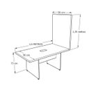 Ver imagem 4 de Mesa de Reunião com Caixa de Tomada L1.60x P90 + Painel Tv Atacadao Dos Móveis