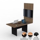 Ver imagem 2 de Mesa de Reunião com Caixa de Tomada L1.60x P90 + Painel Tv Atacadao Dos Móveis