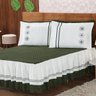 Colcha Casal Charme Floral Verde 03 Peças - 1