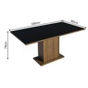 Ver imagem 3 de Mesa de Jantar Retangular Tampo de Madeira Rustic/Preto 5275 Madesa