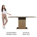 Ver imagem 4 de Mesa de Jantar Retangular Tampo de Madeira Rustic/Preto 5275 Madesa