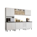 Ver imagem 2 de Cozinha Modulada 5 Peças com Aéreo de Vidro Reflecta e Paneleiro Duplo Evidence