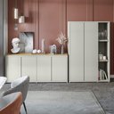 Ver imagem 1 de Conjunto Sala de Jantar 2 Peças Armário Alto e Buffet Balcão Hera - Via Nossa - Fendi e Freijó