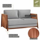 Ver imagem 6 de Sofá Cama 2 Lugares Cobre/linho Cinza - Mais Decor