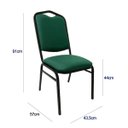 Ver imagem 6 de Kit 5 Cadeiras para Hotel Auditório Igreja Restaurante Eventos com Reforço Empilhável Cor Verde Polt