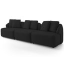 Ver imagem 6 de Sofá 4 Lugares para Sala de Estar Living 288cm Arlo F04 Veludo Preto - Lyam Decor
