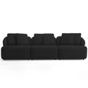 Ver imagem 3 de Sofá 4 Lugares para Sala de Estar Living 288cm Arlo F04 Veludo Preto - Lyam Decor