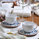 Ver imagem 3 de Xícara para Chá com Pires Branca 220ml Stoneware Coimbra Porto Brasil Caneca Avulsa