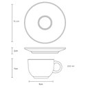 Ver imagem 2 de Xícara para Chá com Pires Branca 220ml Stoneware Coimbra Porto Brasil Caneca Avulsa