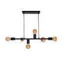 Ver imagem 1 de Lustre Pendente Taschibra Buds para 6 Lâmpadas E27 Bivolt Preto