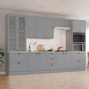 Ver imagem 2 de Cozinha Modulada 7 Pecas 343 Cm Ce172 Americana Henn Cinza Calcare