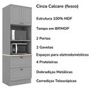 Ver imagem 7 de Cozinha Modulada 7 Pecas 343 Cm Ce172 Americana Henn Cinza Calcare