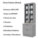 Ver imagem 6 de Cozinha Modulada 7 Pecas 343 Cm Ce172 Americana Henn Cinza Calcare