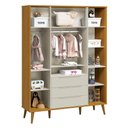 Ver imagem 5 de Kit Quarto Infantil Elfe Areia Fosco e Savana - Cômoda 4 Gavetas + Guarda-Roupa + Berço Noah com Pés