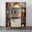 Ver imagem 7 de Kit Quarto Infantil Elfe Areia Fosco e Savana - Cômoda 4 Gavetas + Guarda-Roupa + Berço Noah com Pés