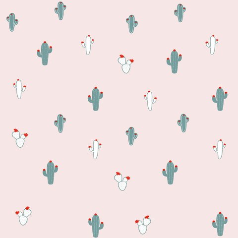 Papel de Parede Infantil de cactos - Fofura Baby FF4012. Edantex CACTUS