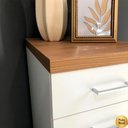 Ver imagem 3 de Gaveteiro Multiuso Tampo Tamburato 40cm Olmo Branco Tok Arty Olmo Branco