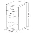 Ver mais imagens de Gaveteiro Multiuso Tampo Tamburato 40cm Olmo Branco Tok Arty Olmo Branco