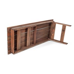 Conjunto para Jardim com 2 Bancos em Madeira Maciça - 8