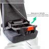 Kit Carrinho Bebê 3 Rodas Reclinável e Berço Até 15kg Delta Trio PRO + Bebê Conforto + Base - Cinza - 4