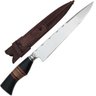 Faca Forjada Integral Artesanal Mosqueada Aço Inox Alemão 420c Churrasco - 3