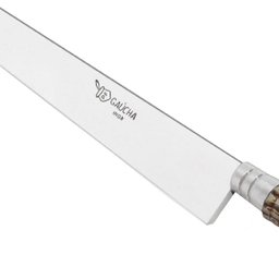 Faca Cutelaria 12" Rabo de Tatu Churrasco Bainha de Couro Inox - 5