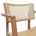 Ver imagem 6 de Banqueta Alta Bistrô Apollo com Braços Encosto Telinha Natural e Assento Anatômico - Natural Madeira