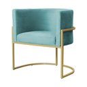 Ver imagem 3 de Poltrona Luana Decorativa Veludo Cores - DS Estofados - Azul Turquesa