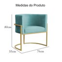 Ver imagem 7 de Poltrona Luana Decorativa Veludo Cores - DS Estofados - Azul Turquesa