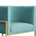 Ver imagem 4 de Poltrona Luana Decorativa Veludo Cores - DS Estofados - Azul Turquesa