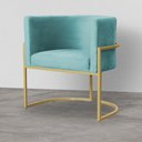Ver imagem 6 de Poltrona Luana Decorativa Veludo Cores - DS Estofados - Azul Turquesa